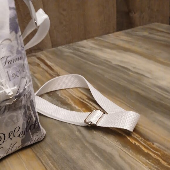 New Wedding Bride Groom Theme Mini Backpack Sling Bag Crossbody White Silver Gol main image 5